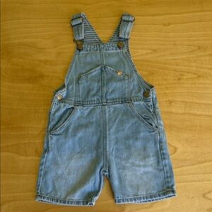 Zara Light Blue Denim Short Overalls for Kids